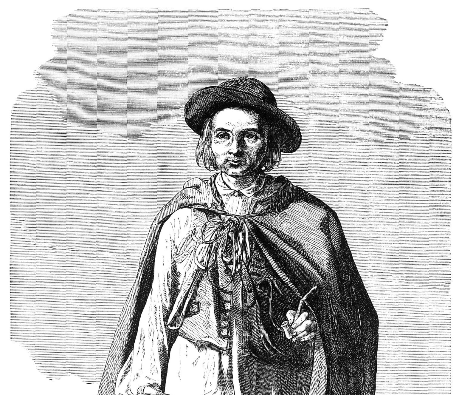 Maciej Sieczka, przewodnik tatrzański, na rycinie z 1866 roku