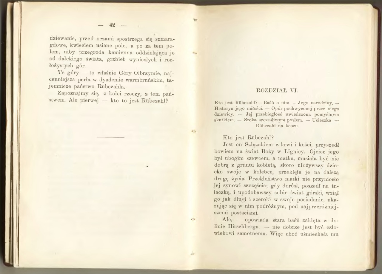 Rozkładówka książki Stanisława Bełzy W Górach Olbrzymich z 1898 roku